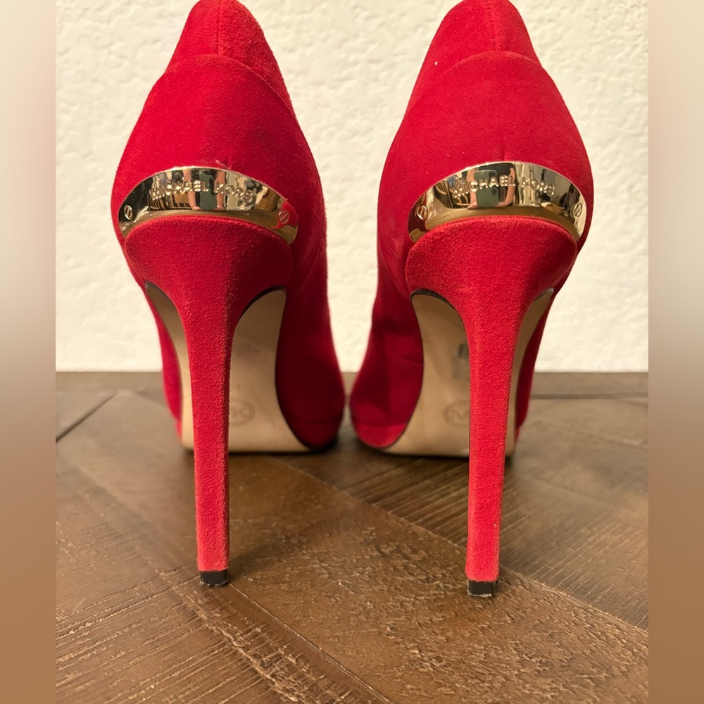 Michael Kors Red and Gold Heels